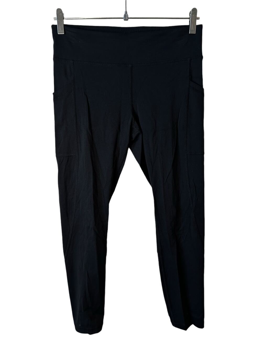 Hue New Womens High Waist Cropped Leggings Black Medium Minimalist Athleisure